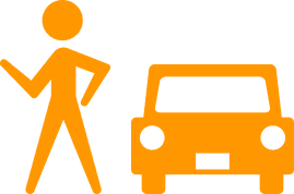 車でも徒歩でもOK